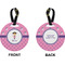 Pink Pirate Circle Luggage Tag (Front + Back)