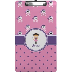 Pink Pirate Clipboard (Legal Size) (Personalized)