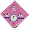 Pink Pirate Cloth Napkins - Personalized Dinner (Folded Four Corners)