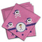 Pink Pirate Cloth Napkins - Personalized Dinner (PARENT MAIN Set of 4)