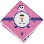 Pink Pirate Cloth Cocktail Napkin - Single w/ Name or Text