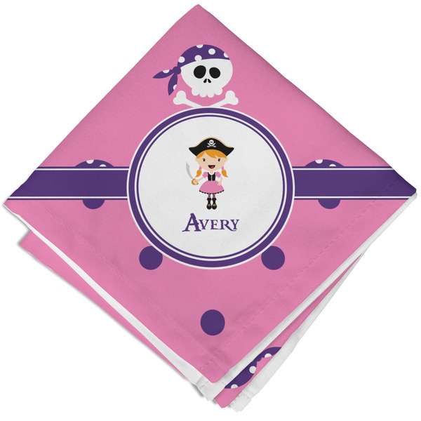 Custom Pink Pirate Cloth Napkin w/ Name or Text