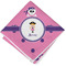 Pink Pirate Cloth Napkins - Personalized Lunch (Folded Four Corners)