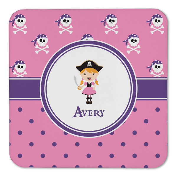 Pink Pirate Coaster Set - FRONT (one)
