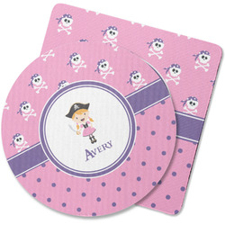 Pink Pirate Rubber Backed Coaster (Personalized)