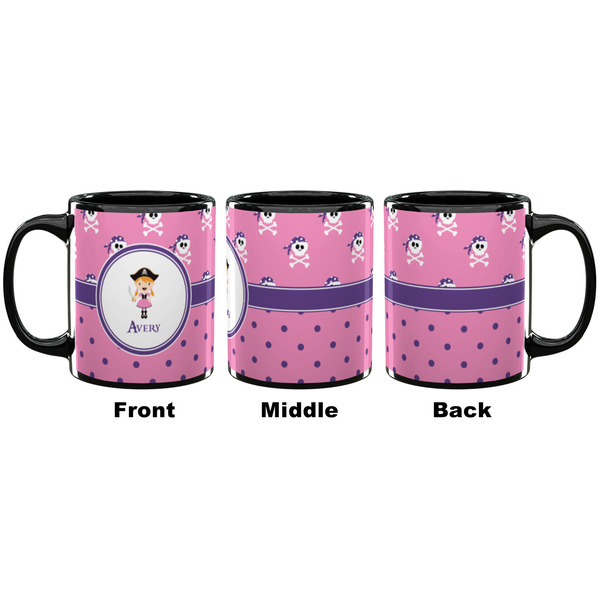 Pink Pirate Coffee Mug - 11 oz - Black APPROVAL