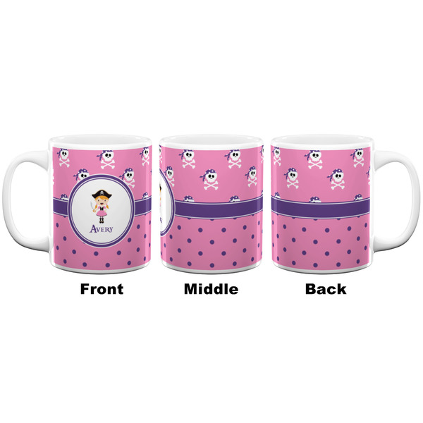 Pink Pirate Coffee Mug - 11 oz - White APPROVAL
