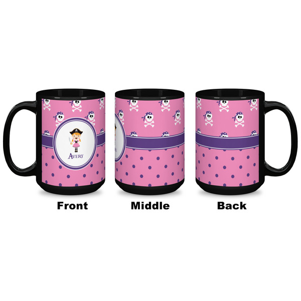 Pink Pirate Coffee Mug - 15 oz - Black APPROVAL