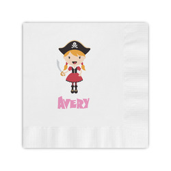 Pink Pirate Coined Cocktail Napkins (Personalized)