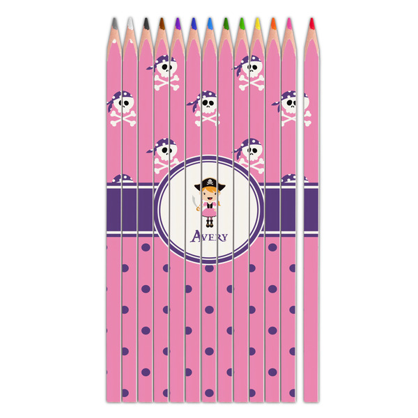 Custom Pink Pirate Colored Pencils (Personalized)