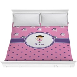 Pink Pirate Comforter - King (Personalized)