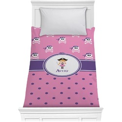 Pink Pirate Comforter - Twin (Personalized)