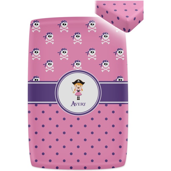 Pink Pirate Crib Fitted Sheet - Apvl