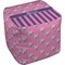 Pink Pirate Cube Poof Ottoman (Bottom)