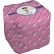 Pink Pirate Cube Poof Ottoman (Top)