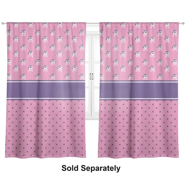 Custom Pink Pirate Curtain Panel - Custom Size