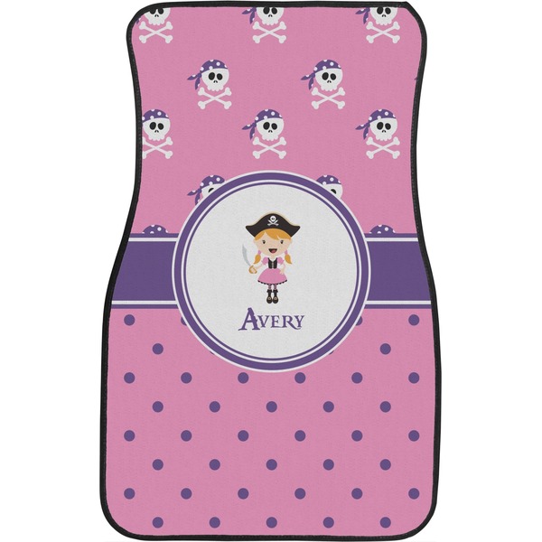 Pink Pirate Custom Car Floor Mats (Front Seat)