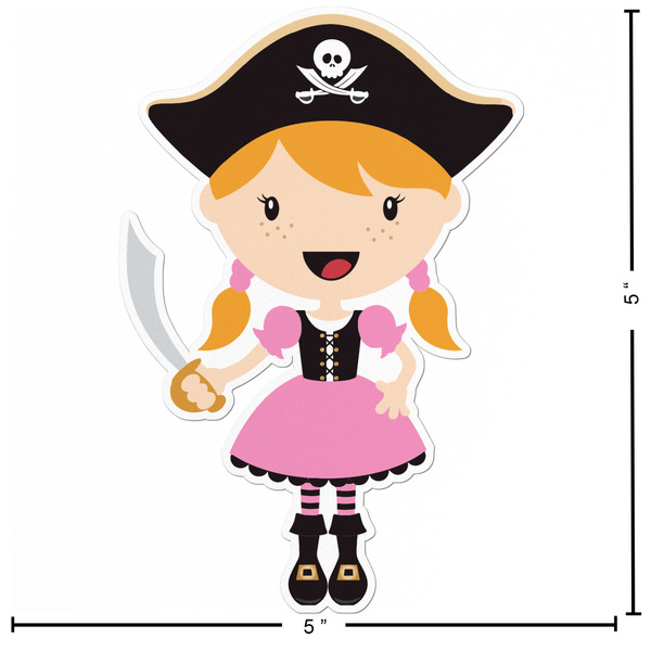 Pink Pirate Custom Shape Iron On Patches - L - APPROVAL