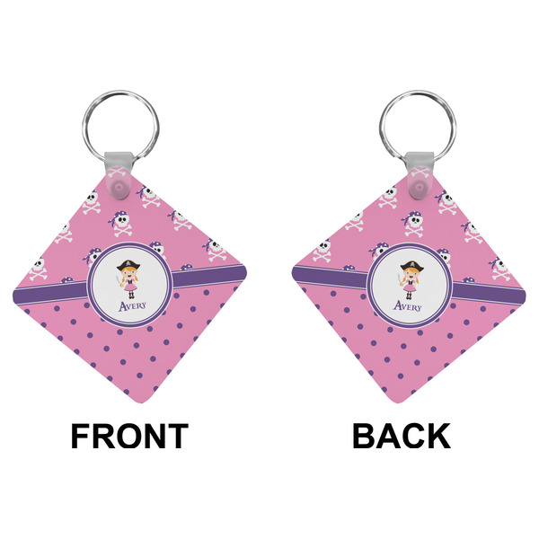 Pink Pirate Diamond Keychain (Front + Back)