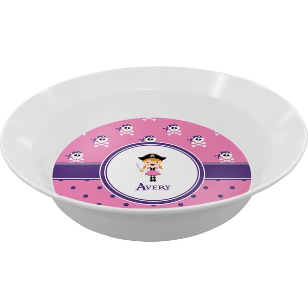 Custom Pink Pirate Melamine Bowl (Personalized)