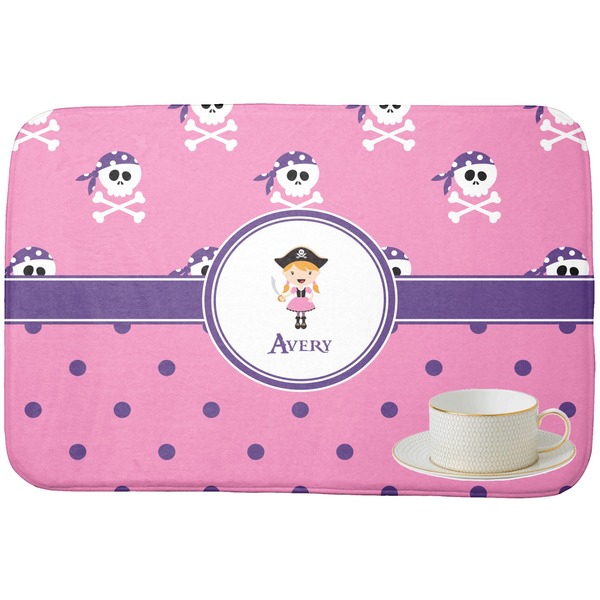 Pink Pirate Dish Drying Mat