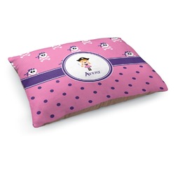 Pink Pirate Dog Bed - Medium w/ Name or Text