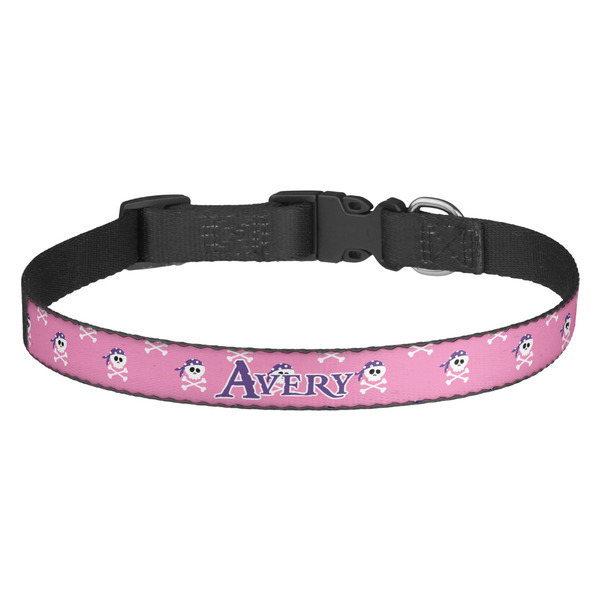 Custom Pink Pirate Dog Collar (Personalized)