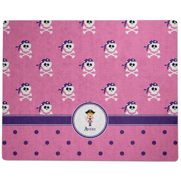 Pink Pirate Dog Food Mat - Large without Bowls