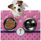Pink Pirate Dog Food Mat - Medium LIFESTYLE