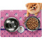 Pink Pirate Dog Food Mat - Small LIFESTYLE