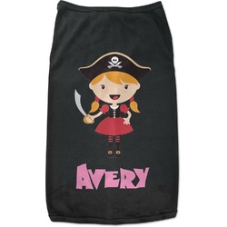Pink Pirate Black Pet Shirt (Personalized)