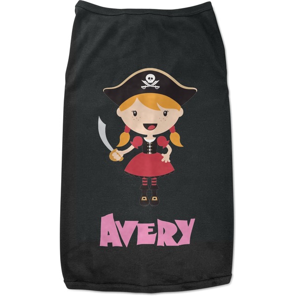 Custom Pink Pirate Black Pet Shirt (Personalized)