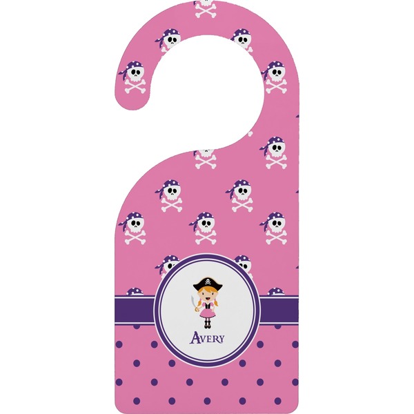 Custom Pink Pirate Door Hanger (Personalized)