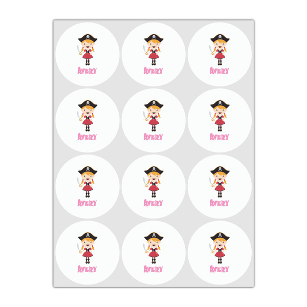 Pink Pirate Drink Topper - Small - Set of 12