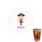 Pink Pirate Printed Drink Topper - 1.5" (Personalized)