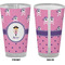 Pink Pirate Pint Glass - Full Color - Front & Back Views