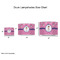 Pink Pirate Drum Lampshades - Sizing Chart