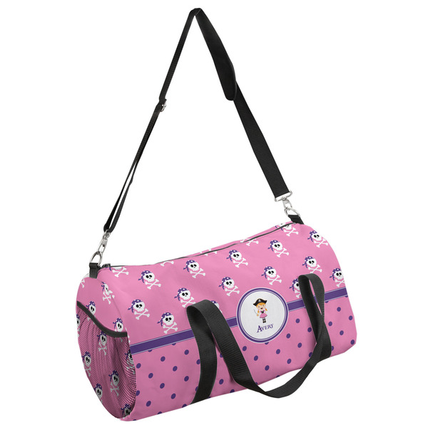 Custom Pink Pirate Duffel Bag (Personalized)