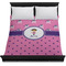 Pink Pirate Duvet Cover - Queen - On Bed - No Prop
