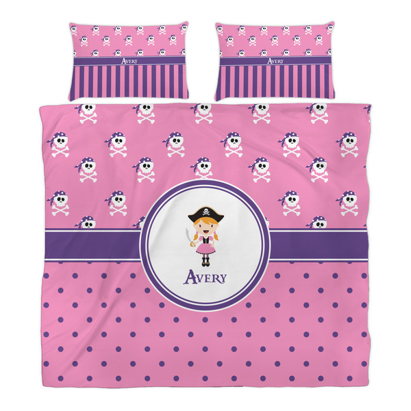 Pink Pirate Duvet Cover Set - King - Alt Approval