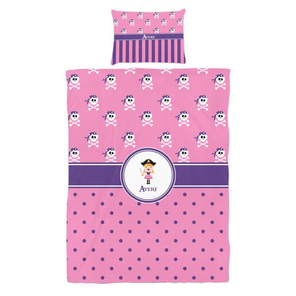Pink Pirate Duvet Cover Set - Twin - Alt Approval