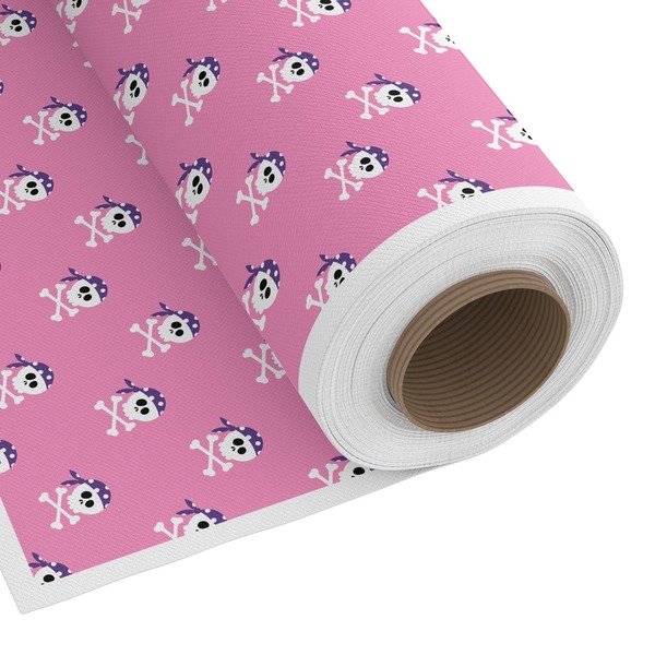 Custom Pink Pirate Fabric by the Yard - Spun Polyester Poplin
