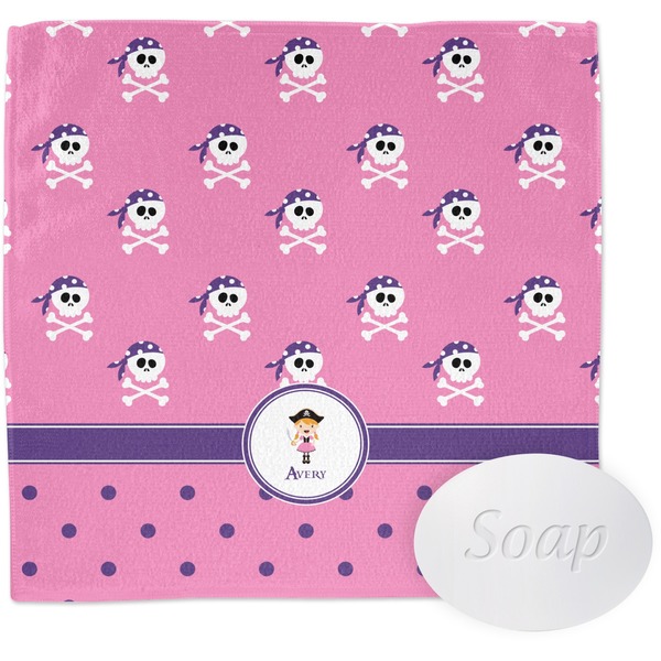 Custom Pink Pirate Washcloth (Personalized)