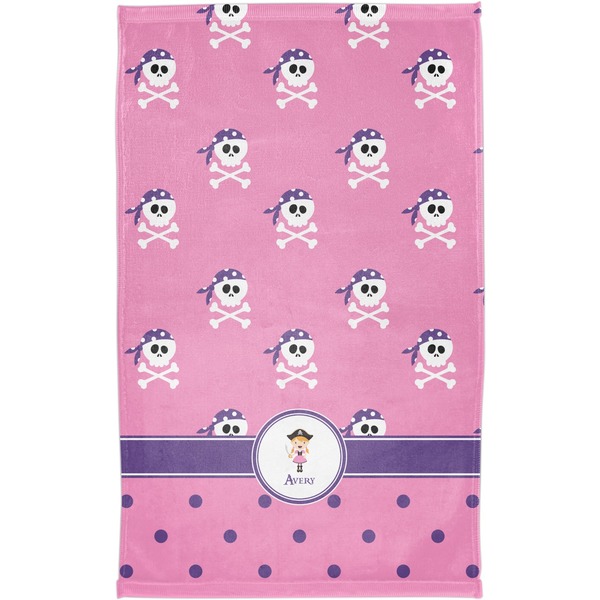Pink Pirate Finger Tip Towel - Full View