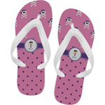 Pink Pirate Flip Flops - XSmall (Personalized)