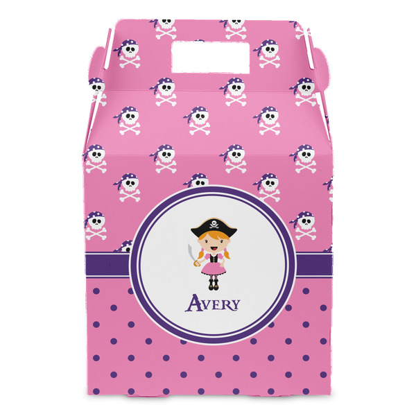 Pink Pirate Gable Favor Box - Front