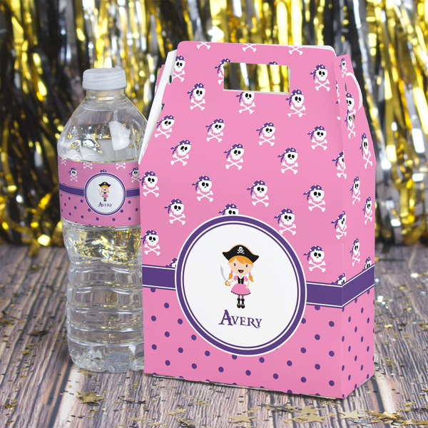 Pink Pirate Gable Favor Box - In Context