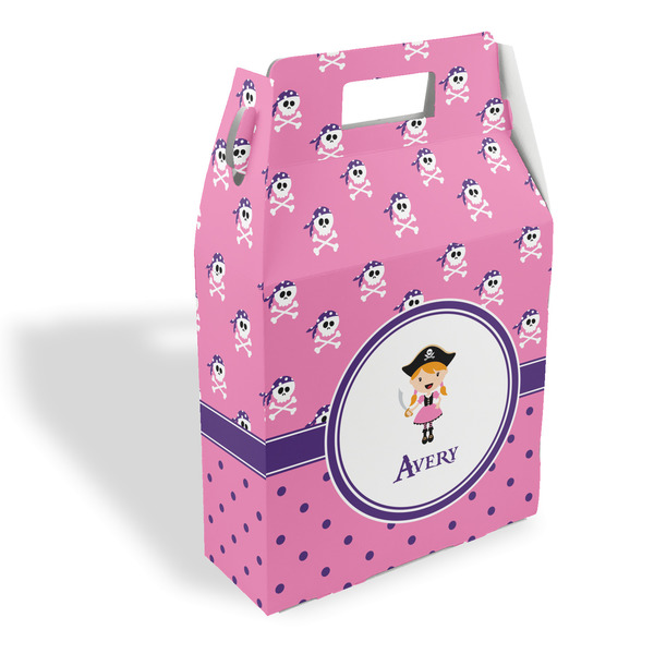 Custom Pink Pirate Gable Favor Box (Personalized)