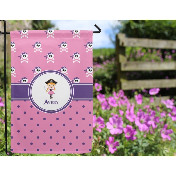 Pink Pirate Garden Flag - Outside In Flowers