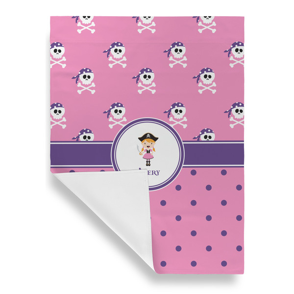 Pink Pirate Garden Flags - Large - Single Sided - FRONT FOLDED